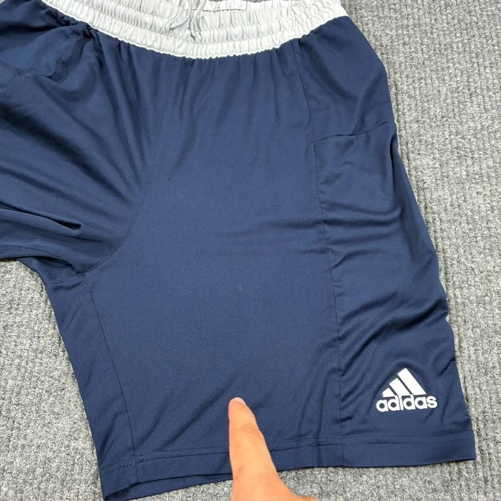 Adidas Basketball Club Mens Athletic Shorts XL Navy Pull On Drawstring Stretch